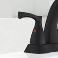 thumbnail image 4 of 4 inch Centerset Bathroom Faucet with Drain Assembly Matte Black, 4 of 5