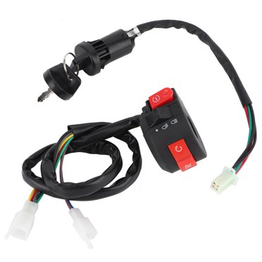 Handlebar Kill Switch Handlebar Kill Button Atv Kill Switch Handlebar Kill Button With Ignition Switch And 2 Keys For 50cc 70cc 90cc 110cc 125cc ATV Scooter