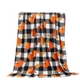 thumbnail image 1 of Yhmxh Bedding Flannel Blanket Pumpkin Sunflower Pattern Printed Cover Blanket Nap Blanket Travel Portable Quilt Skin-friendly Throw Blanket Machine Washable Microfiber Bed Sheet Set, 1 of 6