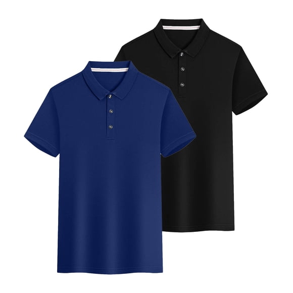 Men's and Women's 2-Pack Solid Color Polo Shirts, Short Sleeve Dry-Fit Sports Tops, Moisture-Wicking Quick-Drying Breathable Casual and Workout Essential for Active Lifestyle