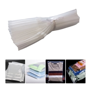 Amdohai 50 Pcs Sacs d'Emballage Sac Transparent Sac à Fermeture Éclair Sac en Plastique Sacs en Poly Fermeture à Glissière Refermable Sac de Rangement