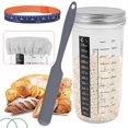 thumbnail image 3 of AMERTEER Sourdough Starter Jar Kit Glass Sourdough Starter Container with Thermometer Paper Marking, 3 of 10