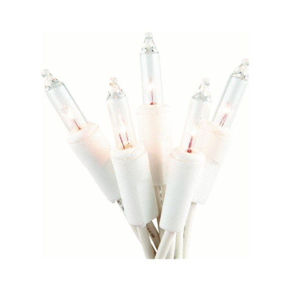 Ensemble de Lumières Fil Blanc Transparent de Noël -100 Unités, Décorations de Noël