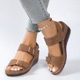 thumbnail image 2 of TrendOFT Womens Sandals Casual Stylish With Open Toe For Everyday Comfort And Versatility For Spring And Summer Sandale Plateforme Femme Brown 40, 2 of 8