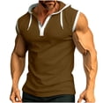 thumbnail image 2 of LSLJS Chandail à Col Rond pour Homme à Empiècements de Couleur, Manches Courtes, Haut/chemise à Manches Courtes à Col Rond, Débardeurs pour Hommes Vêtements d'Été, 2 of 6