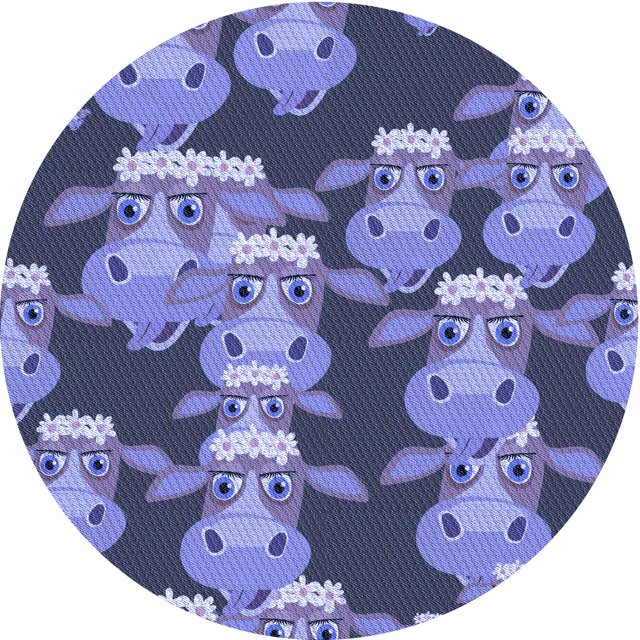 Ahgly Company Tapis d'Intérieur Lavable en Machine Carré Transitionnel Mimosa Violet, 3 Pieds Carré