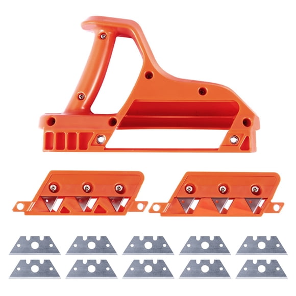 yeacher ABS Multi-Angle Chamfer Planer with 10 Stainless Steel Blades, Portable Drywall Edge Trimmer for Woodworking, Gypsum, and Cork Boards