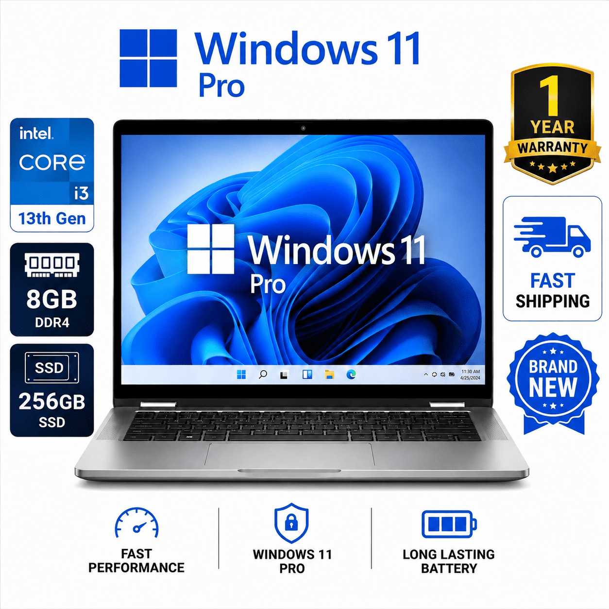 Dell Latitude 3340 13.3” Notebook - i3-1315U -8GB RAM - 256GB NVMe Windows 11 Pro – Brand New -1 Year Warranty