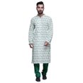 thumbnail image 1 of Atasi Kurta Pyjama de Fête pour Hommes Col Mandarin Manches Longues Kurta Pyjama Ethnique, 1 of 5