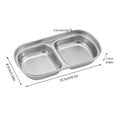 thumbnail image 2 of Outdoor Stainless Steel Tray Compartment Dish Dipping Bowl Portable And Practical Camping Tableware, 2 of 3