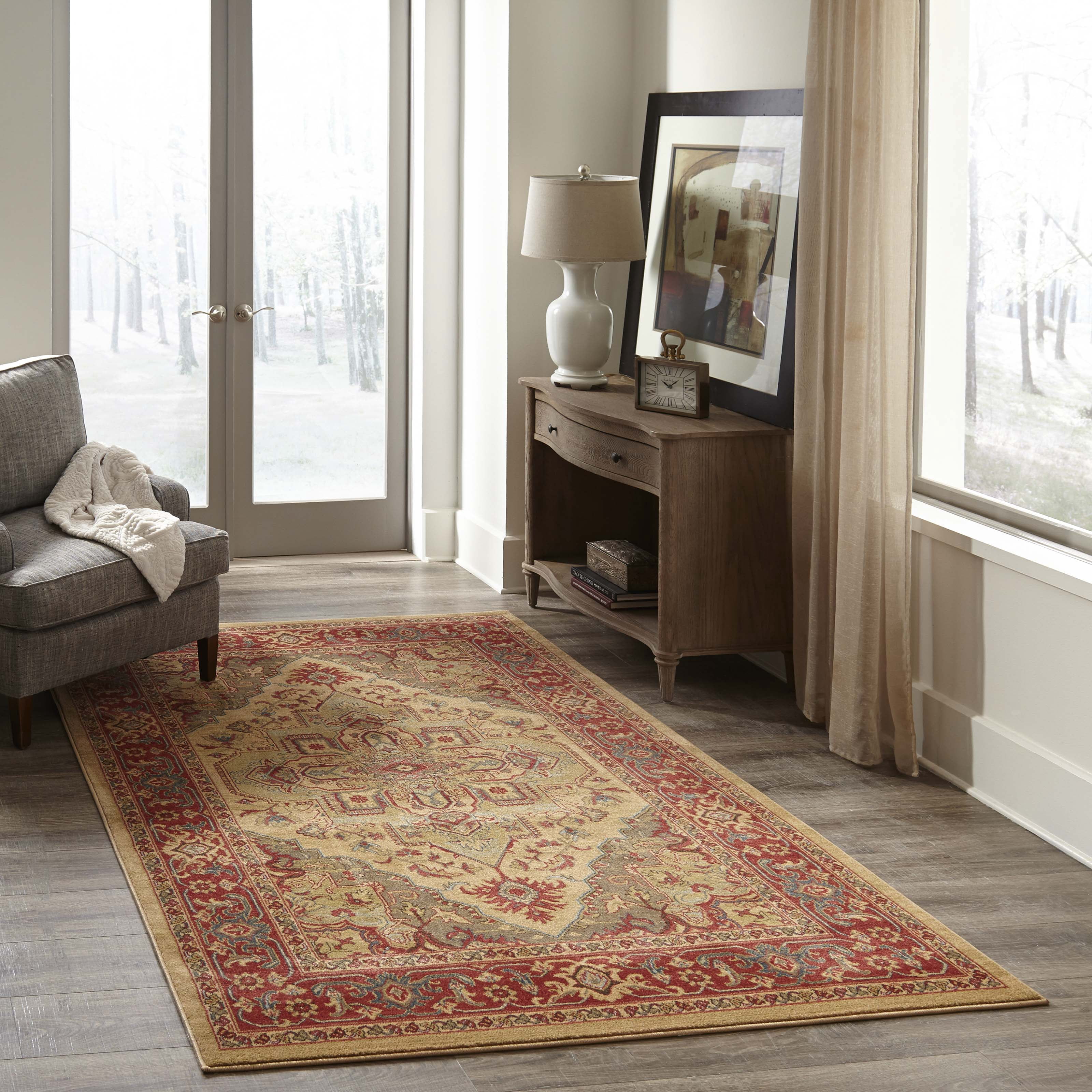 ECARPET Lux Traditional Area Rug for Living Room, Bedroom, Dining Room, Entrance, Hallway and More.