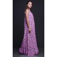 thumbnail image 3 of Bimba Améthyste2 Feuilles Florales et Renoncules Imprimées Vêtements de Nuit pour Femmes Longue Robe Maxi à Bretelles Spaghetti Robe de Nuit Grande, 3 of 5