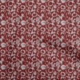 thumbnail image 1 of oneOone Georgette Viscose Tissu Rouge Abstractions Matière de Robe Tissu Imprimé Tissu au Yard 42 Pouces de Large, 1 of 5