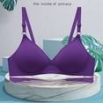 thumbnail image 3 of Aboser Womens Lightly Wireless Bras 3 Pack Smooth T-shirt Bra Body Hugging Lift Up Bralettes Full Coverage Support Bra Stretch Fit Everyday Bralettes, 3 of 5