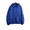 thumbnail image 1 of Innerwin Hoodies Drawstring Women Sweatshirt Fall Long Sleeve Loose Fit Hooded Tops Blue M, 1 of 2
