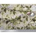 thumbnail image 3 of Soimoi White polyester Crepe Fabric Artistic Leaves Printed Craft Fabric by the Yard 52 Inch Wide, 3 of 5