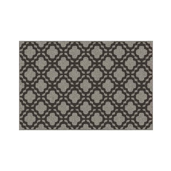 Mainstays Harlan Tufted Machine Washable 2x3 Accent Floor Mat, Non-Slip, Modern Trellis, Grey-Charcoal, Ideal for Hallway, Kitchen, Mudroom, Laundry Room & Door Entrance