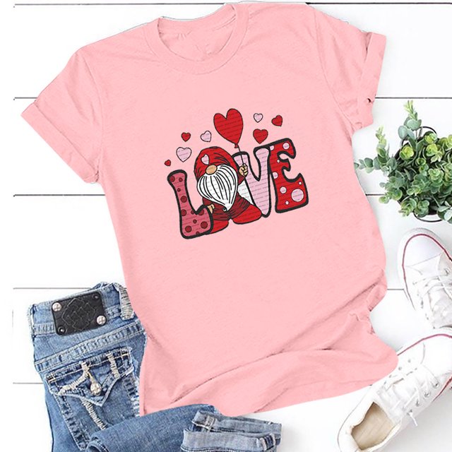 Blouse d'Été Grande Taille à Manches Courtes pour Femmes, Décontractée, Imprimée, Manches Courtes, Col Rond, T-Shirt Ample, Hauts Blouse, T-Shirt à Col en V pour Femmes en Liquidation