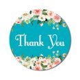 thumbnail image 1 of Darling Souvenir DIY Rose Blossom 1.6 Inches Turquoise Round Thank You Stickers DIY Envelope Seals-45 Pcs, 1 of 4