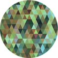 thumbnail image 1 of Ahgly Tapis d'Intérieur Lavable en Machine Carré Transitionnel Vert Olive Foncé, 3 Pieds Carré, 1 of 7