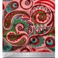 thumbnail image 1 of Soimoi Rayon Crepe Fabric Artistic Paisley Decor Fabric Printed Yard 46 Inch Wide, 1 of 3