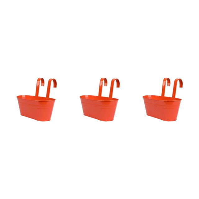 relayinert Outdoor Hanging Pots For Plants Practical And Beautiful Solution Detachable orange red 3Set