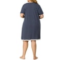 thumbnail image 3 of GRACE & GRANDEUR Women's Plus Size Polka Dots Short Sleeve Sleepshirts, 3 of 6