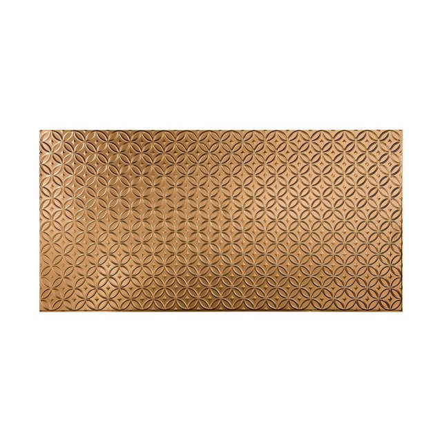 FASÄDE Easy Installation Rings Polished Copper Wall Panel (4' x 8' Panel)