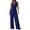 Blue, variant on Summer Savings Clearance 2025 Bovxnpu Plus Size Jumpsuits for Women, Sleeveless Jumpsuit V Neck Elegant for Womens Dressy Casual One Piece Romper Outfits, Womens Casual Sleeveless Jumpsuit L