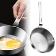 thumbnail image 1 of 1PC 316 Stainless Steel Egg Frying Pan Multi Layer Bottom Small Skillet Compatible With Induction Stoves Home Kitchen Cookware,Stainless Steel Fry Pan,Induction Skillet,5.2", 1 of 4