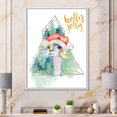 thumbnail image 1 of Designart Cute Christmas Llama In Santa Hat Children's Art Floating Frame Wall Art, 1 of 4