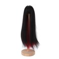 thumbnail image 1 of Dual Color Simulation Soft Doll Long Straight  With Bangs 1/4 Ball Joint, High Temperature Fiber, Fits Head Size 18.5-21cm For Fashionable And Lifelike Dolls, 1 of 8