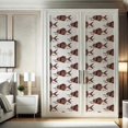 thumbnail image 4 of S4Sassy Self-Stick Decorative Boho Wallpaper, Fish Motif Wall Paper, Textured Vinyl Waterproof Contact Paper, Brown, 25"X240" Removable Renter Friendly Wall Covering For Bedroom, Dining Room, 4 of 9