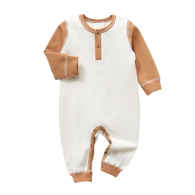 Timegard Baby Boy Girl Clothes Newborn Toddler Cute Comfy Button Onesie Infant Ribbed Unisex Outfits