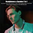 thumbnail image 2 of Écouteurs Bluetooth APPIE Haut-Parleur 2 en 1, Écouteurs Sans Fil Tour de Cou Haut-Parleur Portable avec Micro à Réduction de Bruit CVC6.0, Écouteurs Rétractables Son Stéréo Casque Résistant à la Sueur avec Autonomie de 48 H, Noir, 2 of 9