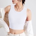 thumbnail image 2 of SwiftWear Womens U Back Sports Shaping Bras Padded High Neck Crop Workout Cotton Tank Tops, 2 of 7