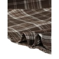 thumbnail image 5 of INSPIRE CHIC Robe-Chemise Trapèze à Carreaux pour Femme à Manches Longues avec Ceinture Brun TP, 5 of 5