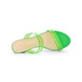 thumbnail image 4 of BLISSFUL STEP Women's Strappy Block Heel Slides Mules Sandals Green 6.5, 4 of 8