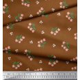 thumbnail image 3 of Soimoi Rayon Fabric Leaves & Wild Flower Floral Printed Fabric 1 Yard 42 Inch Wide, 3 of 3