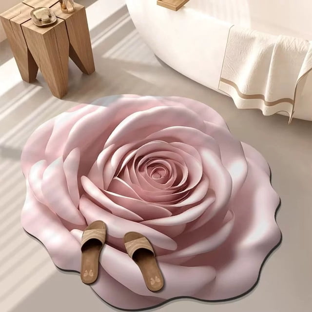 3D Flower Mats Irregular Carpets Light Washable Decorative Rug For Bedroom Living Room Bathroom Camping Home