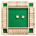 thumbnail image 2 of Meitianfacai Shut The Box Jeu de dés de Pub Traditionnel en Bois Mathématique pour Voyage 4 Joueurs, 2 of 9