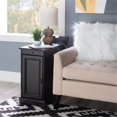 thumbnail image 2 of Linon Bartow Multi Function Storage Accent Table Charging Station in Black Wood, 2 of 18