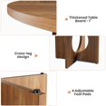 thumbnail image 4 of Round Dining Table for 4-6 People, 47'' Dining Room Table with Wooden Pedestal Base, Dinner Tables, Circle Kitchen Tables for Dining Room, Kitchen, Living Room (Table Only), 4 of 7