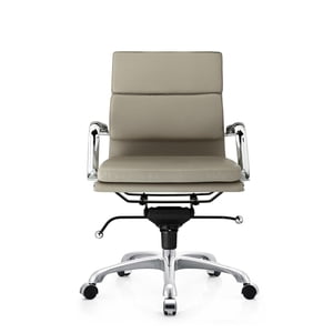 Chaise de bureau Paco Low Back Grey Executive Conference Hauteur ergonomique réglable et rotation pivotante.