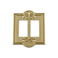 thumbnail image 1 of Nostalgic Warehouse 720074 Plaque de Commutateur Meadows avec Double Bascule, Laiton Non Laqué, 1 of 3