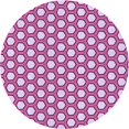 thumbnail image 1 of Ahgly Company Tapis de Zone Rond d'Intérieur Lavable à la Machine, Style Transitionnel, Rose Oeillet Foncé, 3 Pieds Rond, 1 of 7