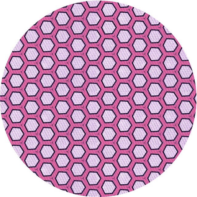 Ahgly Company Tapis de Zone Rond d'Intérieur Lavable à la Machine, Style Transitionnel, Rose Oeillet Foncé, 3 Pieds Rond