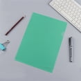 thumbnail image 2 of ZTTD 1 Pack Clear Document Folder Project Pockets, Clear Plastic Folders Sleeves, Documents Project Pockets,Plastic Document Folders Paper Poly Jacket Sleeves Folders Copy, A5 Size, Green, 2 of 7