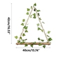 thumbnail image 1 of fheaev Industrial Style Black Iron Hanger Wood Shelf Flower Stand Plant Shelves Wall Hanging Decorative Rectangle Frame Ceiling Flower Pot Storage Rack Bar Hanging, 1 of 9