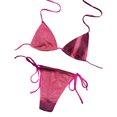 thumbnail image 1 of Maillots de Bain Femmes 2Pcs/Set Maillot de Bain Assorti Triangle Bas Attrayant Deux Pièces Bikini Ensemble, 1 of 5